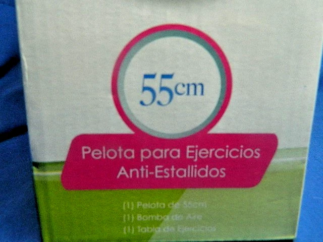 Cap Fitness Exercise Ball Burst Resistant Blue 55 Cm With Air Pump New Open Box - Image 4 of 4