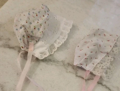 Vintage Cabbage Patch Kids Original Baby Doll Bonnet ~ Hats Only Lot Of 2 Hats