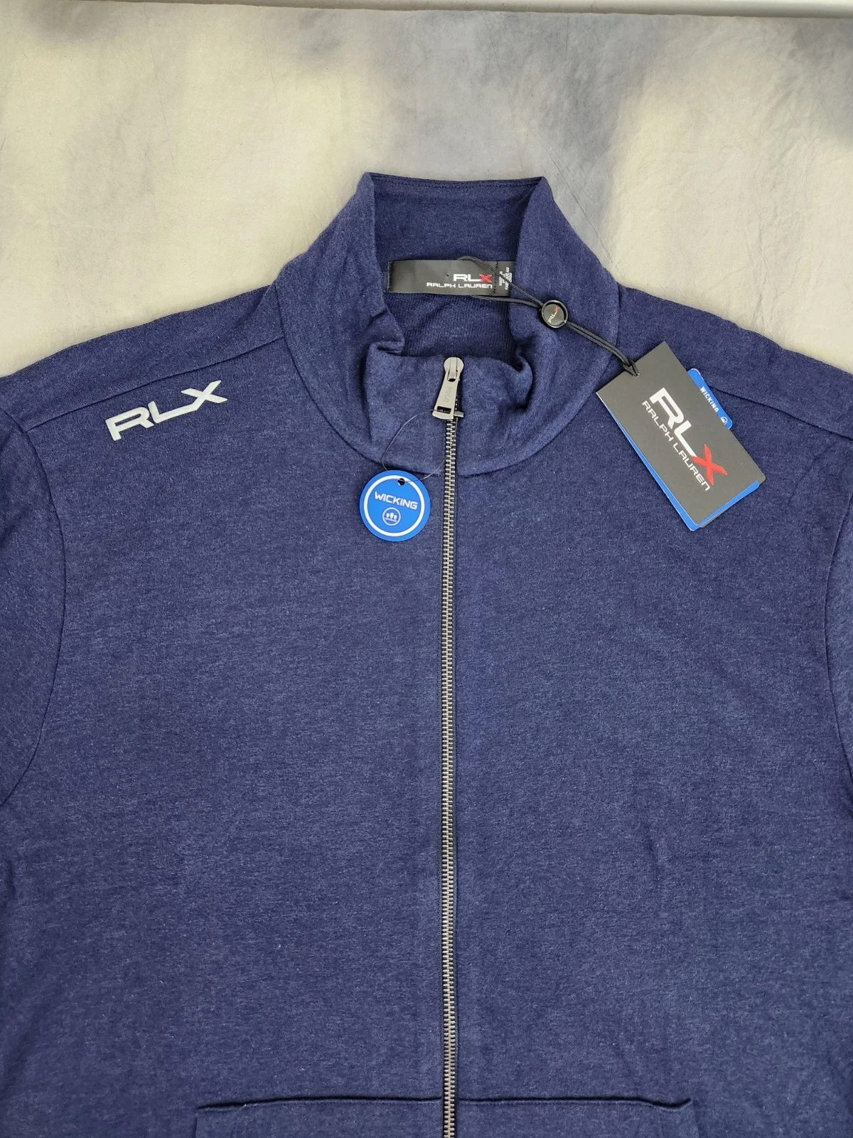 RLX Ralph Lauren Performance Full-Zip Jacket Navy Men's Size Large New - product detail image 2