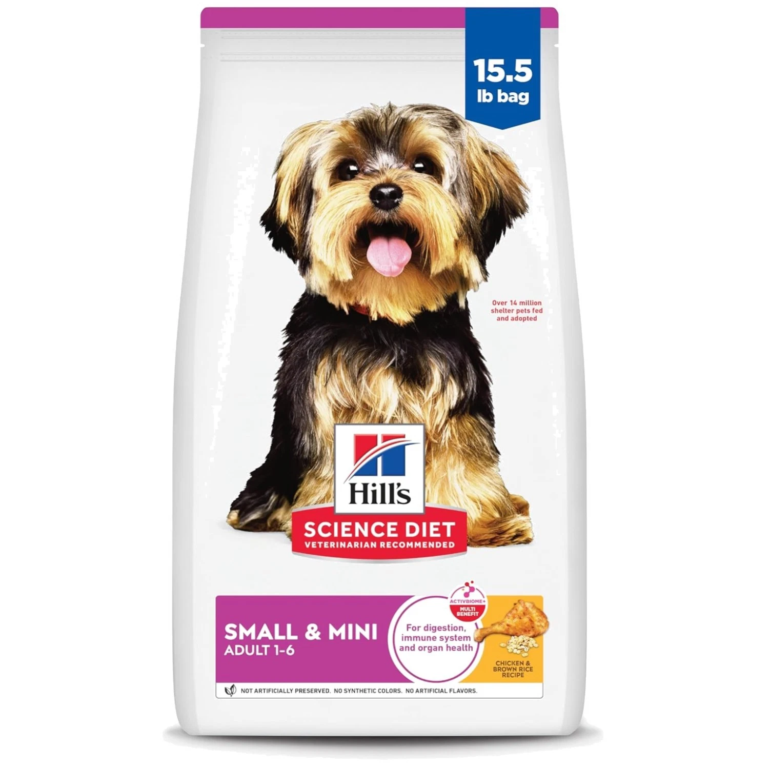 USA-Made Small Dog Food, Chicken & Brown Rice, 15.5 lb