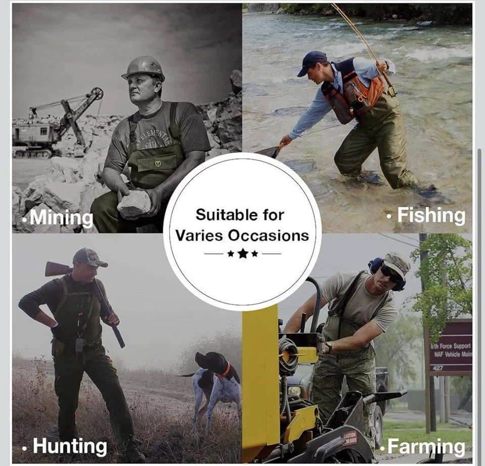 Men's New Size 5 Green Tidewe Waterproof Hunting & Fishing Chest Waders & Boots  - Image 4 of 4