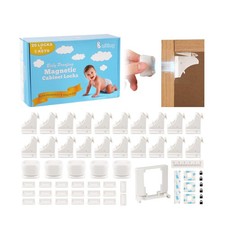 20 Pack Magnetic Cabinet Locks Baby Proofing - Baitiny Child Proof Cupboard D...