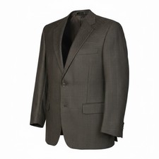 Evan Picone Wool Blazer Houndstooth Brown Black Men  s Size 46R
