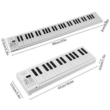 Folding Piano Keyboard 61 Keys Portable Electric Keyboard 16 Tone 100 Rythm...