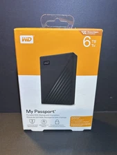 WD 6TB My Passport Portable External Hard Drive HDD-WDBR9S0060BBK-WESN