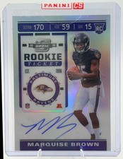 2019 Panini Contenders Optic Marquise Brown #127 Rookie Ticket RPS Auto RC