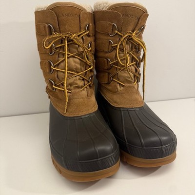 Lands End 487501 Mens Expedition Suede Snow Boot Mid Calf Dark Caramel Brown 10D Scarosso X Nick Wooster III suede Derby shoes Brown Sz EU 44  main image 3