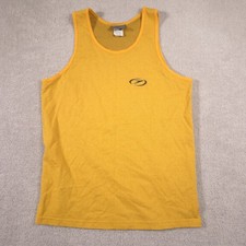 Vintage Speedo Gel Logo Tank Top Mens XL Yellow Athletic Jersey Sleeveless