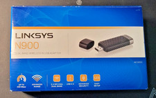 LINKSYS N900 DUAL BAND WIRELESS N USB ADAPTER in ORIGINAL BOX