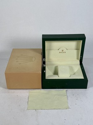 VINTAGE ORIGINAL ROLEX Uhrenbox Gehäuse 31.00.64 Grün Wellenleder 251028001y2A