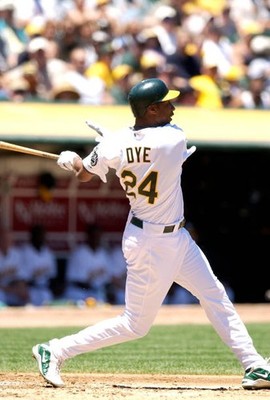 Jermaine Dye Oakland Athletics bats v the Toronto Blue Jays at a M- 2004 Photo 5