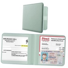 Car Registration and Insurance Holder for Men and Women  Small S-Sage