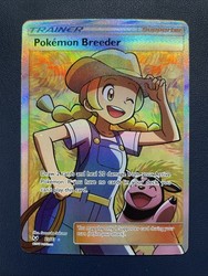 Pokemon Breeder 73/73 Shining Legends Full Art Ultra Rare Holo Trainer