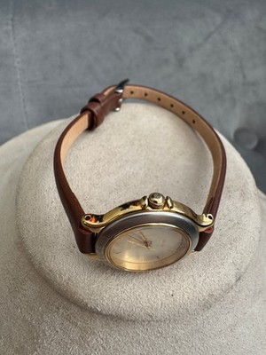 Vintage 1993Seiko Lucent 4N21-0340 Bicolor Quartz Womens Watch JAPAN.New Battery