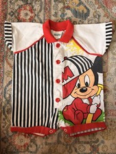 Rare Vintage Disney Babies Mickey Mouse Striped Romper