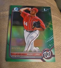 2022 1st Bowman Chrome Prospects Green Refractor #D /99 Andry Lara #BCP-70