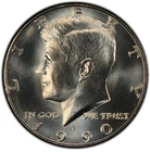 1990-P Mint State Kennedy Half Dollar 50C