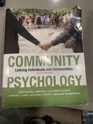 Community Psychology Linking Individuals and Communities 4th Edition Textbook Br
