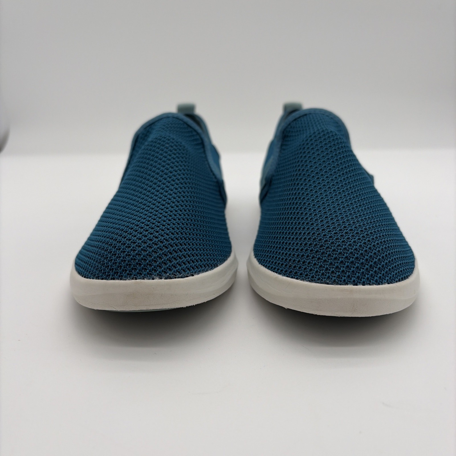 OLUKAI Hale'iwa Olona Shoes Knit Fabric Slip On Comfort Loafer Womens Sz 7 Blue image 5