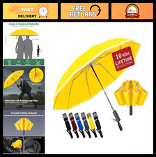 Compact 4-in-1 Inverted Travel Umbrella - Automatic, Windproof, Reverse Folding,