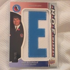 Upper Deck 2024-25 SP Game Used HOF Marks Patch Ray Bourque #HOFM-RB Bruins /35