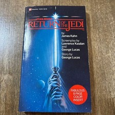 Libro de bolsillo Star Wars El Retorno del Jedi 1983 con inserción de color de 8 páginas