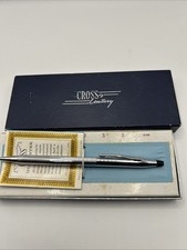 VINTAGE NEW CROSS Since 1846 Chrome Pen, Blue Ink .