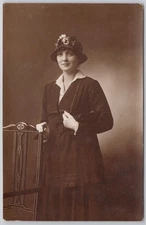 Woman Portrait Real Photo Postcard RPPC