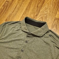 Lululemon Evolution Polo Shirt Men Small Gray Performance Short Sleeve Golf