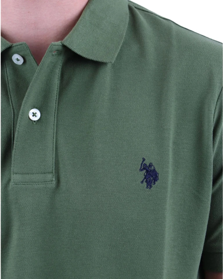 Camiseta U.S. Polo Assn. King 67355 Camisa Polo  Algodón Verde - Imagen 4 de 4