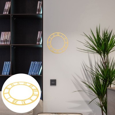 2 Pcs Decorative Wall Clock Sticker Stickers Acrylic Mirror Decoration Face