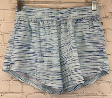 Girls DAG14108PRT Lightweight Stretch Stride Shorts Cyan Glass Spacedye M Medium