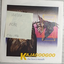 Kajagoogoo The Lion's Mouth / The Garden Vinyl Record 7" VG+/VG+ EMI 5449 1984