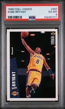 1996 COLLECTOR'S CHOICE #267 KOBE BRYANT ROOKIE CARD LOS ANGELES LAKERS PSA 6. rookie card picture
