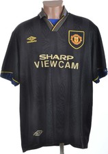 MANCHESTER UNITED 1993/1995 AWAY FOOTBALL SHIRT UMBRO SIZE XL ADULT