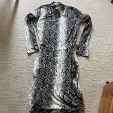 NWT Fashion Nova Women’s Long Sleeve Snake Print Bodycon Midi Dress Sz 1X SEXY!