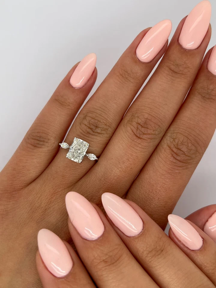 3.00 TCW Radiant Cut Moissanite Engagement Wedding RIng 14k Solid White Gold - Image 2 of 4