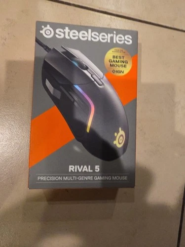 SteelSeries Rival 5 Optical Gaming Mouse - Matte Black Factory Sealed New!