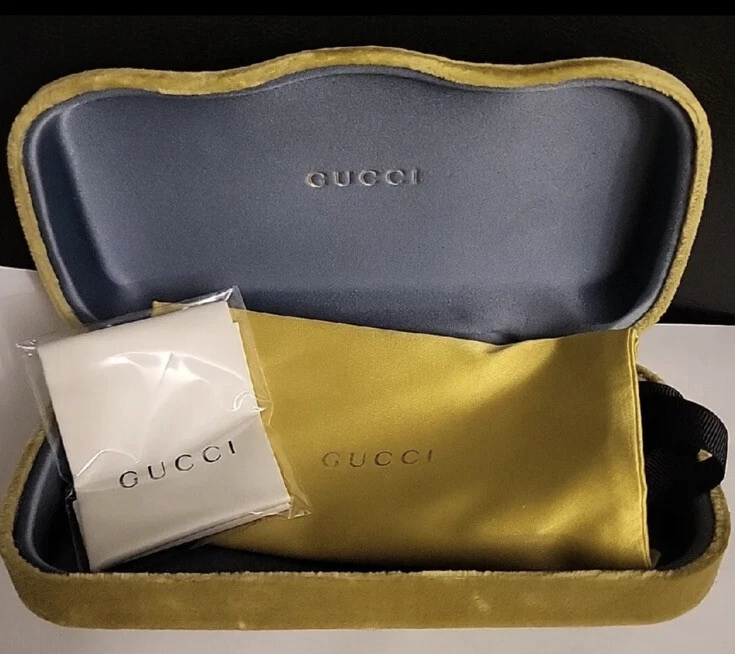 GUCCI Gafas de sol Grandes Estuche Amarillo Terciopelo Bolsa para el polvo Tela Foto 2 de 3
