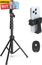 64  Tripod for Cell Phone  Camera, Phone Tripod with Remote and Phone Holder, S