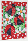 Rain Or Shine Lady Bugs With Flowers 12.5" X 18.5" Mini Flag