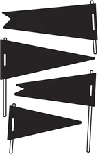 Darice Embossing Folder Essentials " PENNANTS  "  