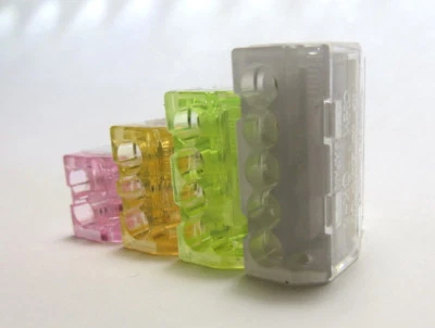50 pcs Assorted Ideal In-Sure Push In Wire Connectors 2/3/4/5 Port #12-20AWG