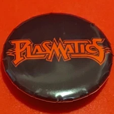 1 Inch Red On Black Plasmatics Punk Round Pinback Button
