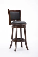 Augusta Bar Height Swivel Stool, 29-Inch, Cappuccino