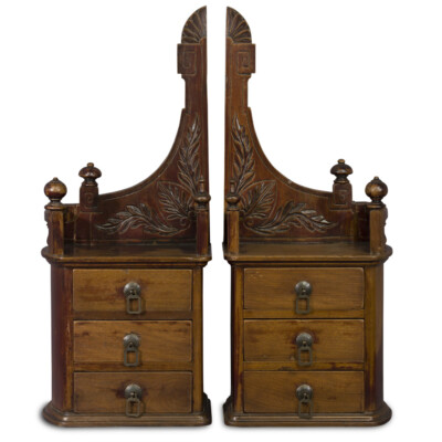 US Seller - Vintage Victorian Style Oak Dressing Table Accents