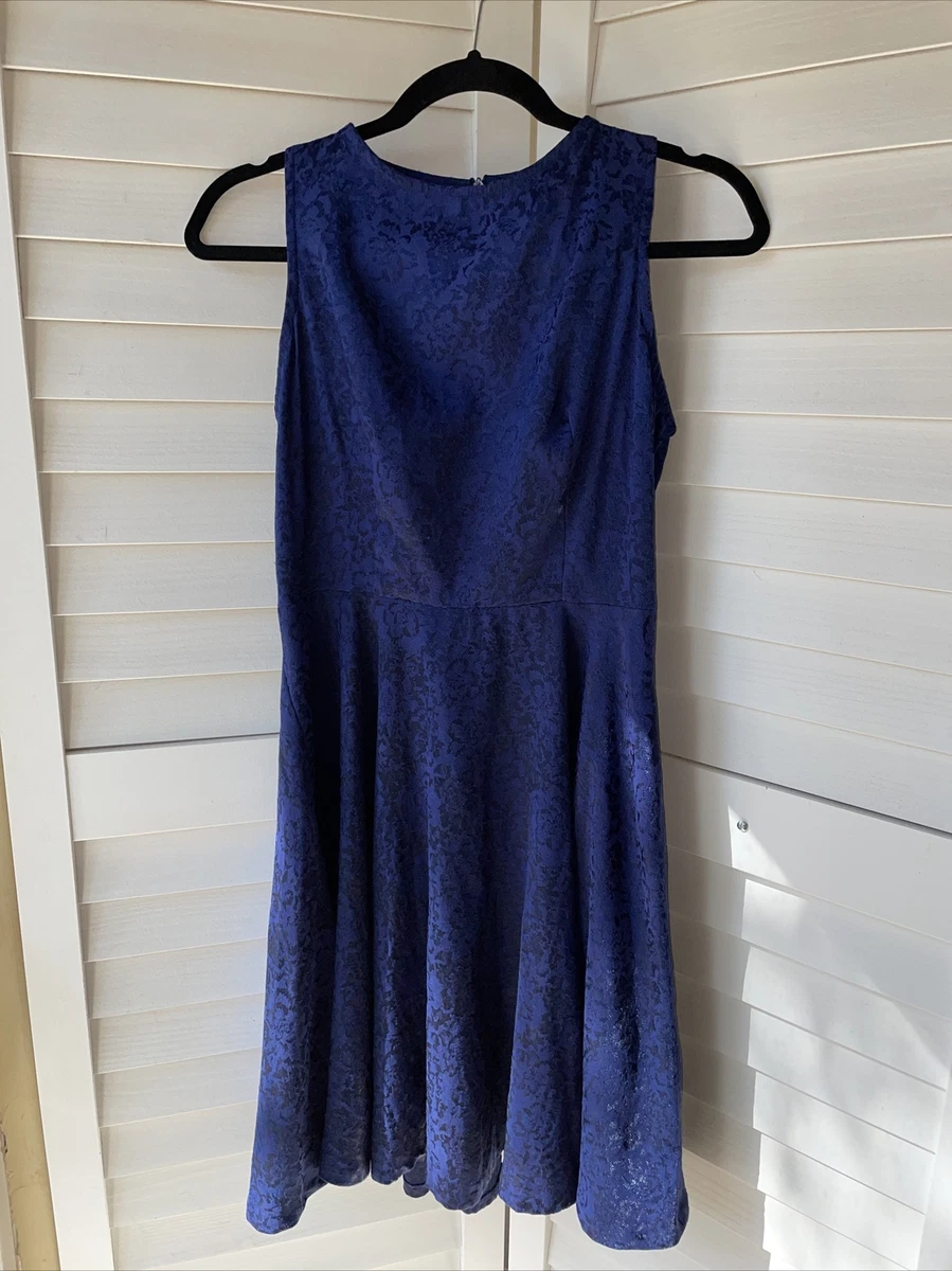 Blue dress with black belt sales