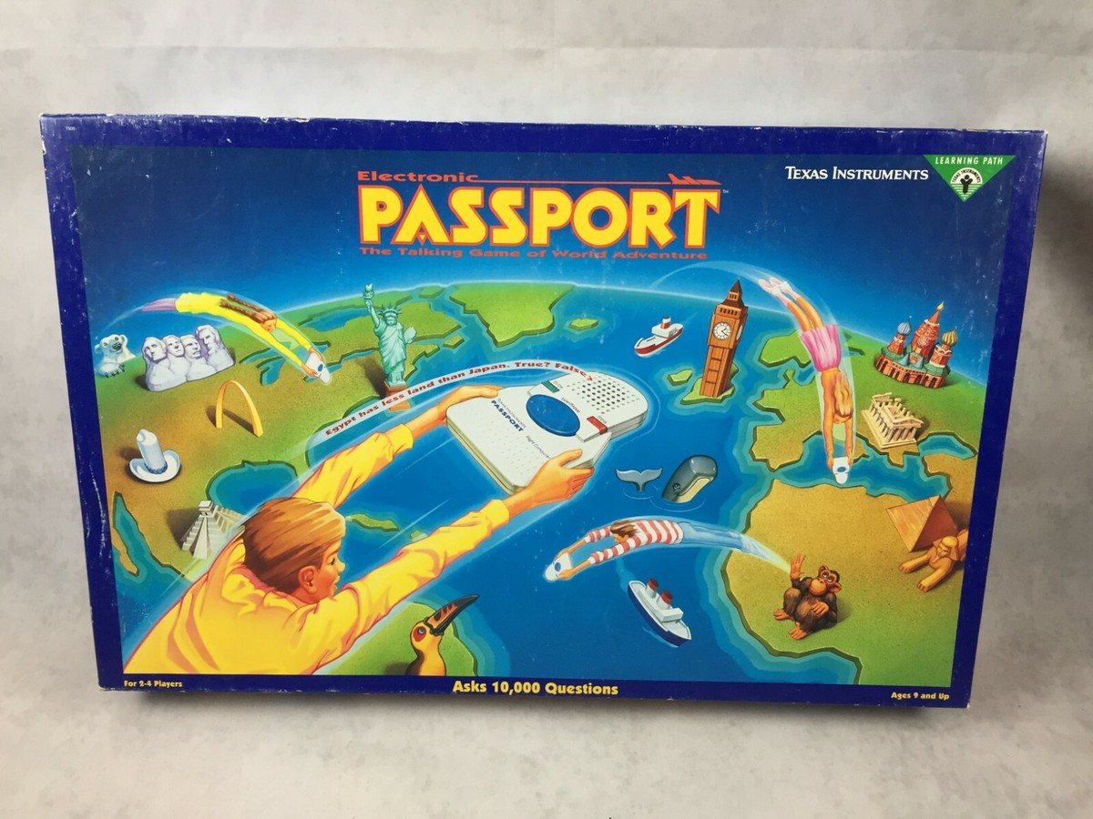 Vintage 'Passport' Electronic Board Game by Texas Instruments 1991