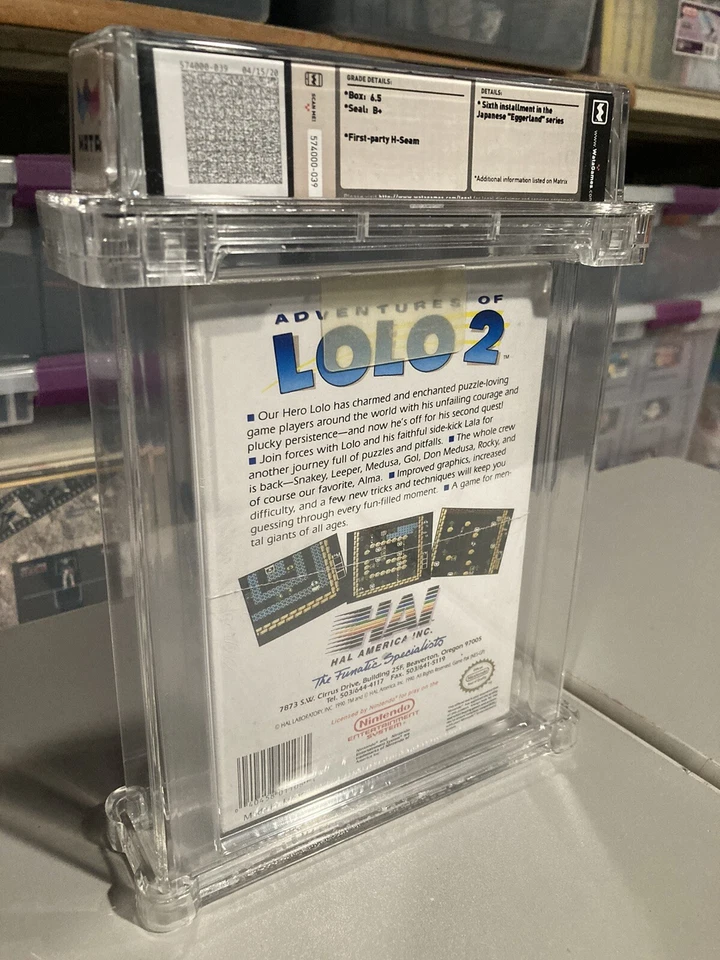 Adventures of Lolo 2 Nintendo NES New Sealed Graded Game WATA 6.5 B+ not CGC VGA - Image 3 of 4