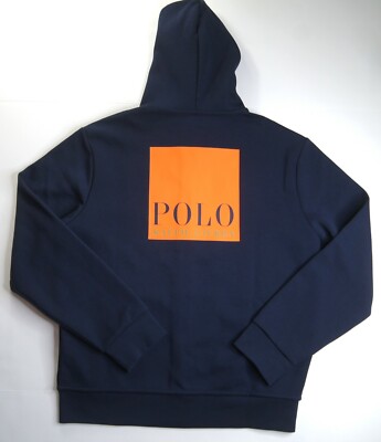 POLO RALPH LAUREN Men's Cruise Navy Box Logo Double-Knit Full Zip